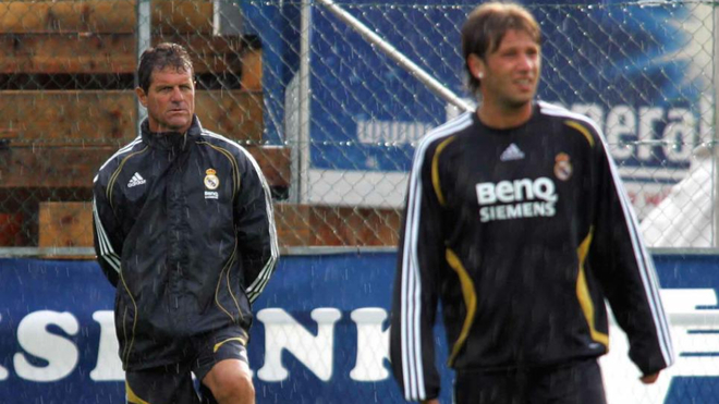 Capello y Cassano trabajando en la ciudad deportiva del Madrid en...
