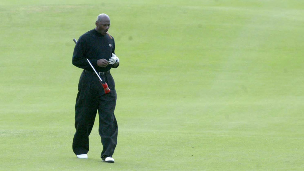 Michael Jordan jugando al golf en Valencia