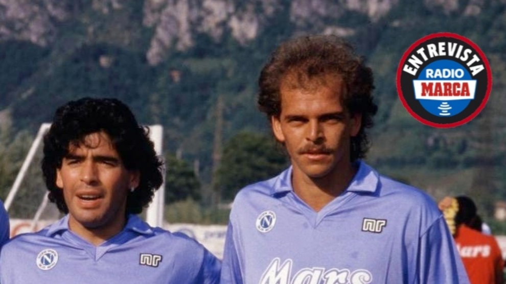 Maradona (izquierda); Alemao (derecha).