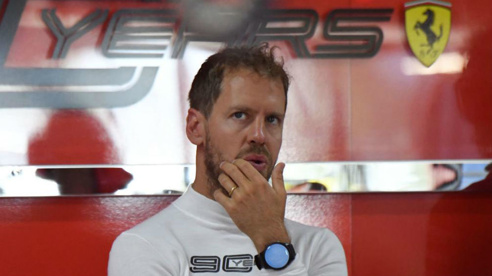 Sebastian Vettel, durante un Gran Premio de 2019.