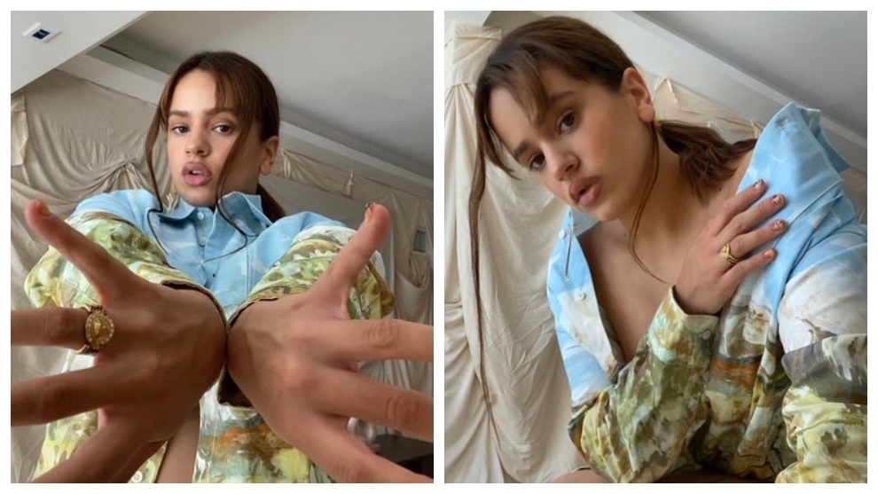 Rosalia teases her underwear in social media post