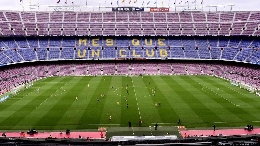 Camp Nou pitch prepares for a summer of football