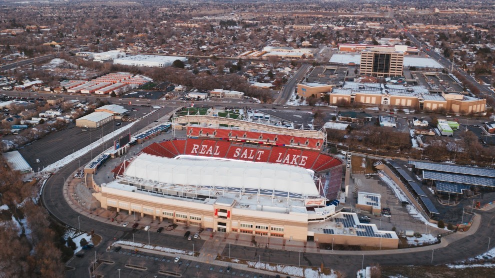 Panormica del estadio donde juega el Utah Royals.