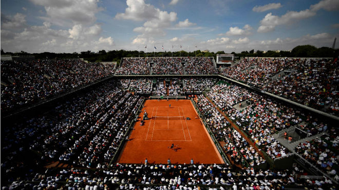 Imagen de la pista central de Roland Garros