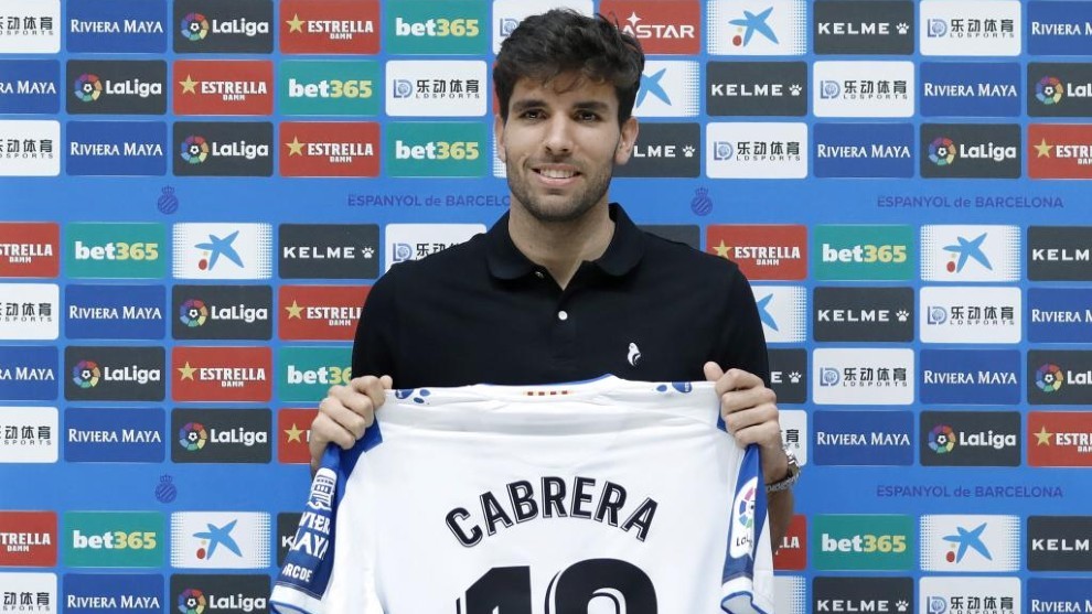 Cabrera, en su presentacin como jugador del Espanyol.