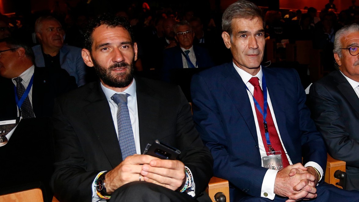 Jorge Garbajosa y Antonio Martín,presidentes de la FEB y la ACB,...