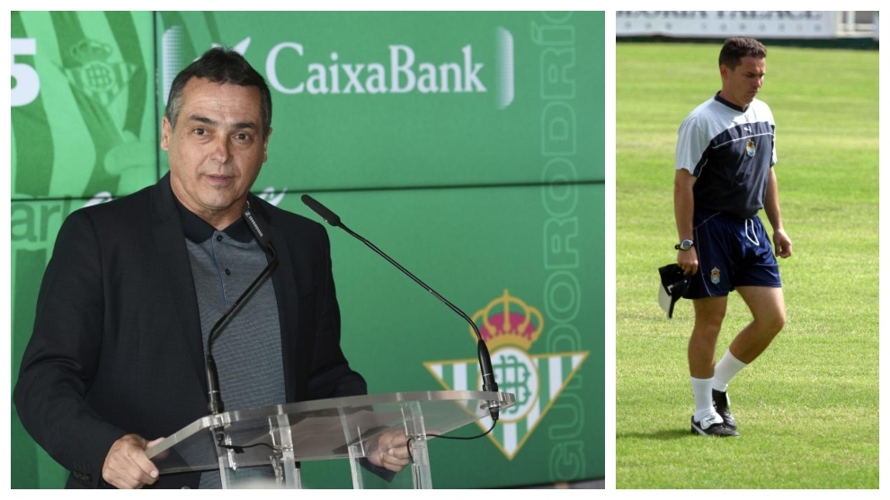 Alexis Trujillo, coordinador del Betis en una presentacin, y Tino...