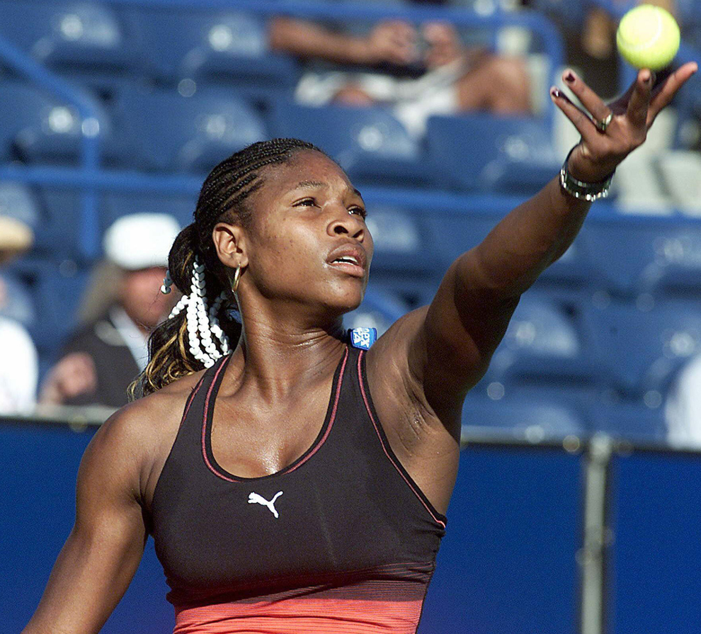 Serena Williams jugando en el Torneo de Indian Wells de 2000