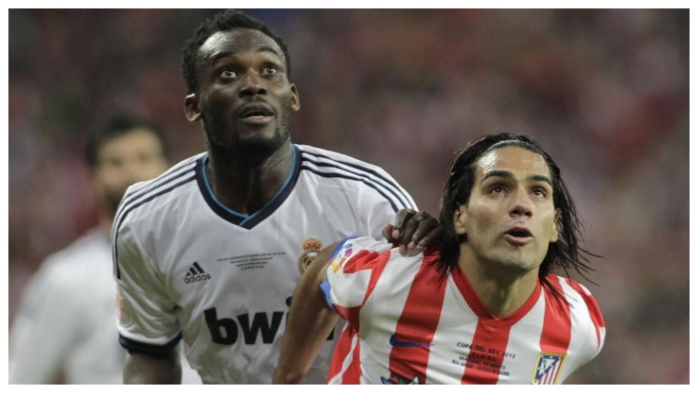 Essien and Falcao in 2012/13