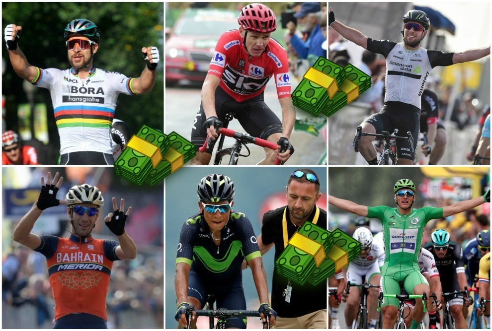El sorprendente Top 10 de los salarios del ciclismo: 5 Ineos y tan slo un ciclista espaol!