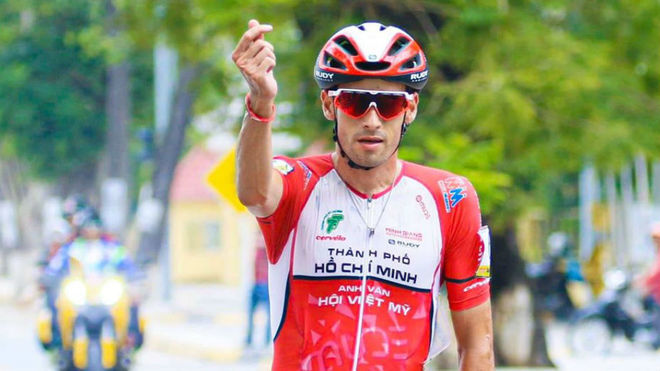 Javier Sard, el nico ciclista espaol que est compitiendo: "Se hace raro, tuve suerte de que me pillara en Vietnam"