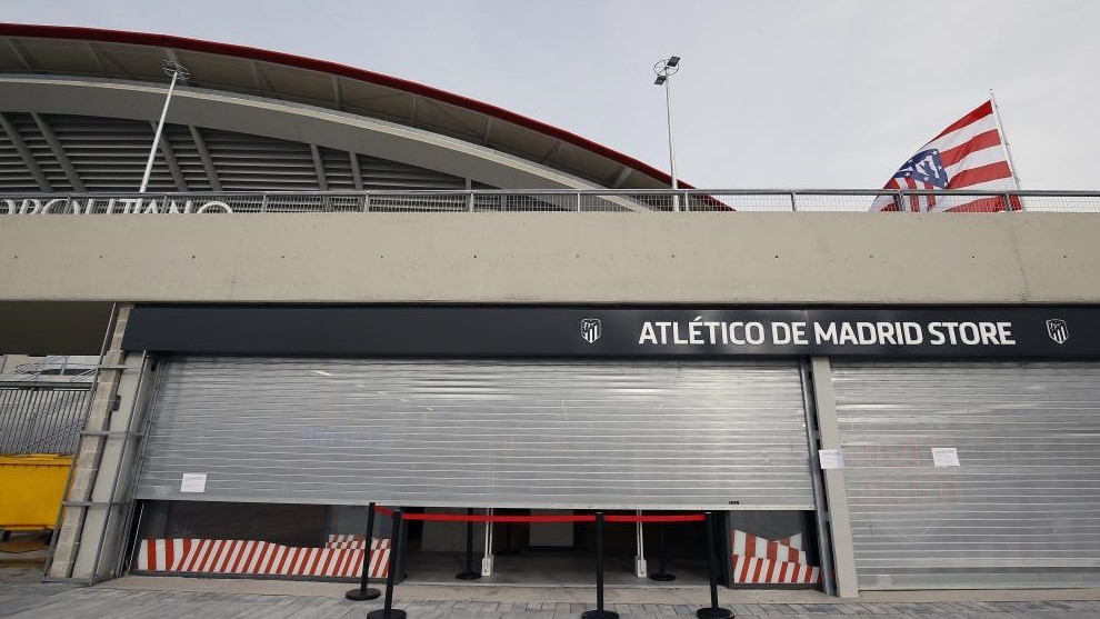 Tienda del Atltico junto al Wanda Metropolitano.