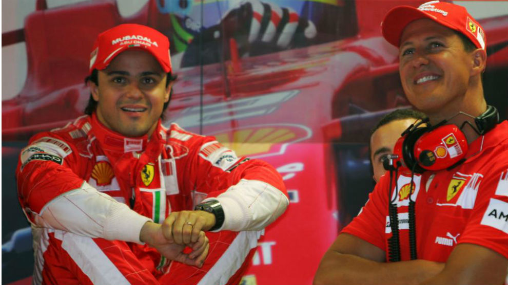 Massa y Schumacher, juntos en Ferrari.