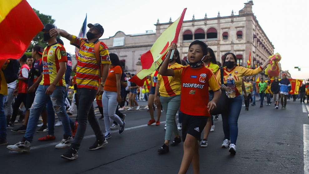Manifestaciones en Morelia por la mudanza del equipo a Mazatlán