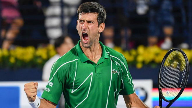 Djokovic, tras ganar en Dubai a finales de febrero.