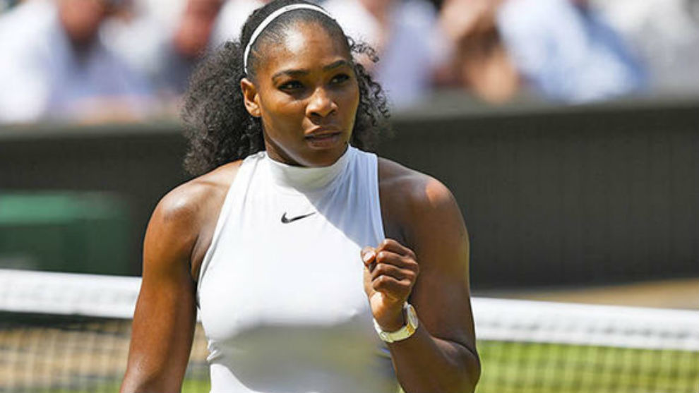 Serena Williams, durante un partido en Wimbledon