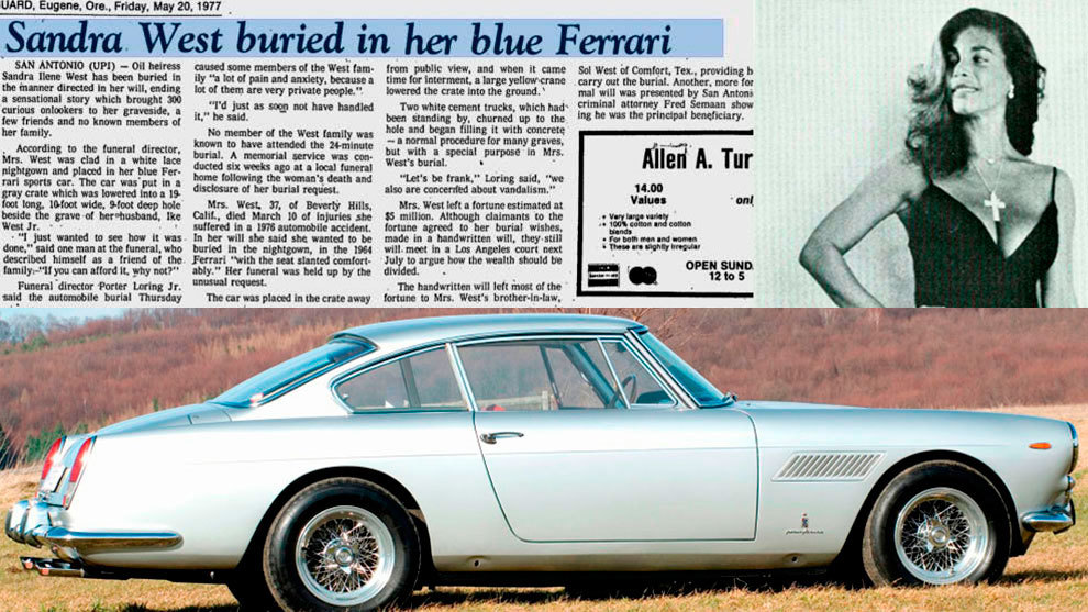 Dejó escrito en su testamento que quería uno de sus bonitos Ferrari por ataúd.