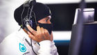 Lewis Hamilton, en un test con Mercedes.