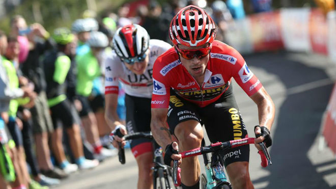 Primoz Roglic, en una etapa de la Vuelta del ao pasado.