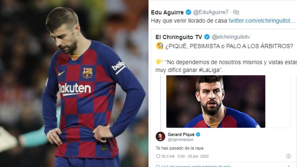 Gerard Pique y Edu Aguirre se enzarzan tras el Sevilla Bara en...