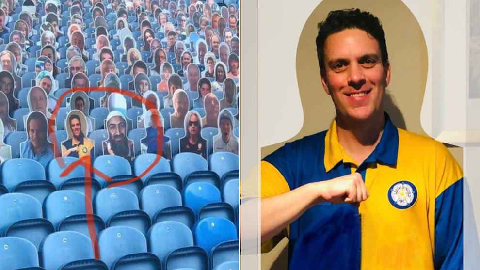 Leeds United embarrassed by inclusion of Osama Bin Laden cut-out at Elland Road