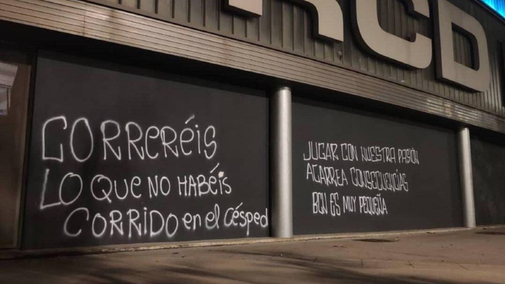 Threats towards Espanyol players painted at RCDE Stadium and club's training ground