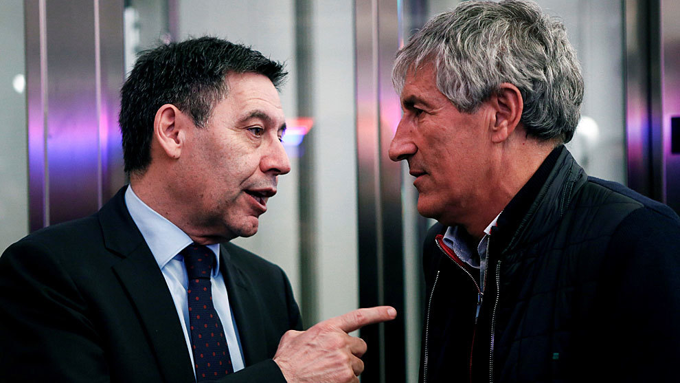 Bartomeu meets with Setien at his home to give him the club's support