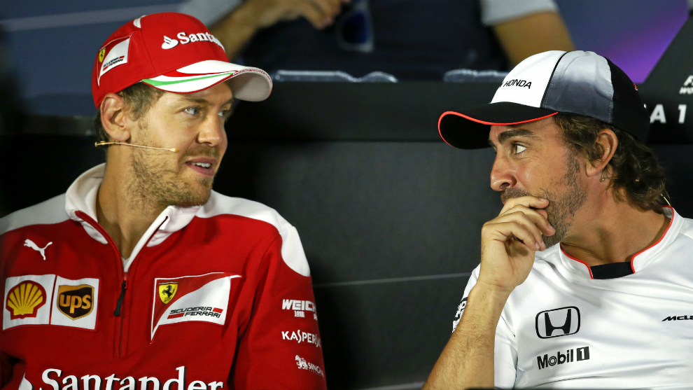 Vettel y Alonso.