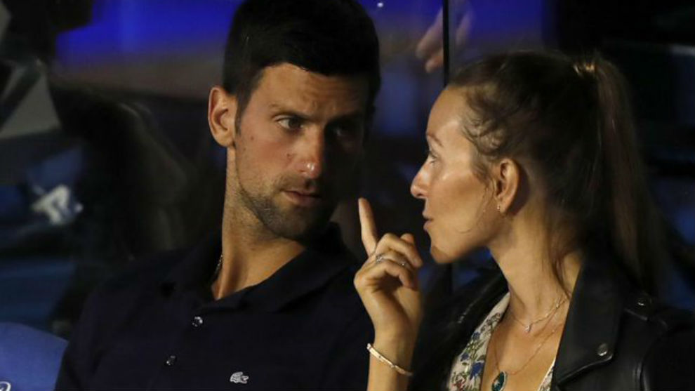 Djokovic y su mujer Jelena en el Adria Tour