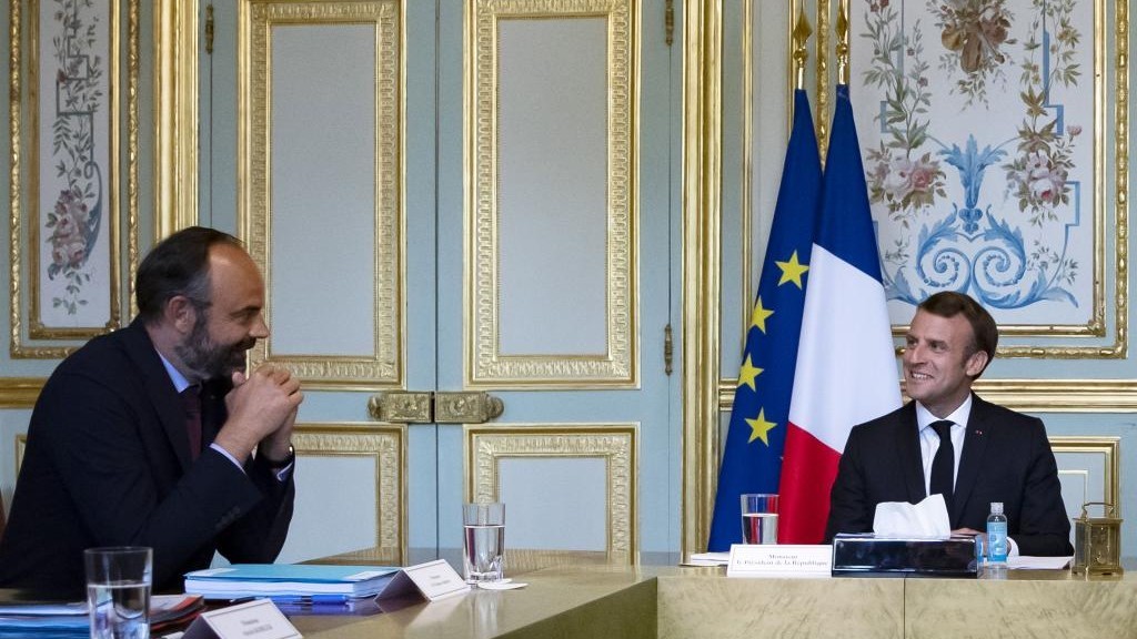 Philippe y Macron, primer ministro dimitido y presidente de la...