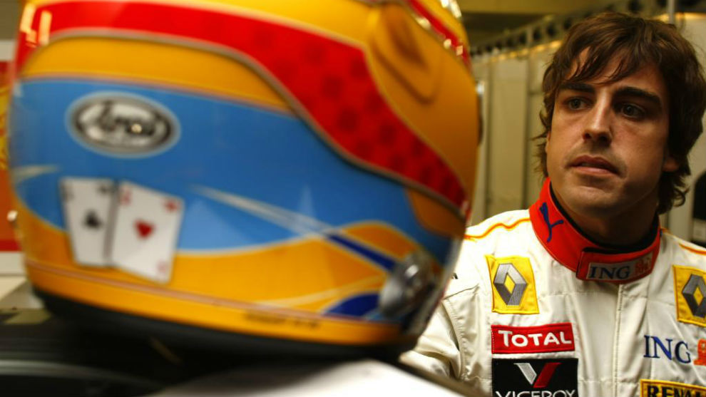 Fernando Alonso, durante la temporada 2009, la última con Renault.