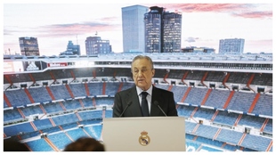 Florentino Prez, durante un acto del Real Madrid.
