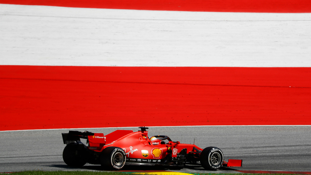 Vettel, durante el GP de Austria.