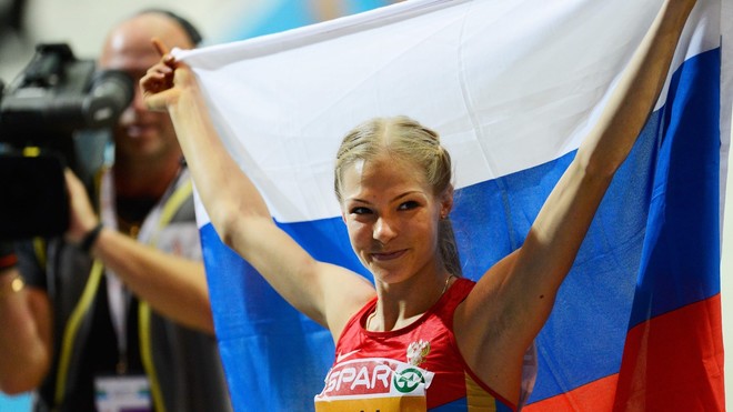 La saltadora de longitud rusa  Darya Klishina
