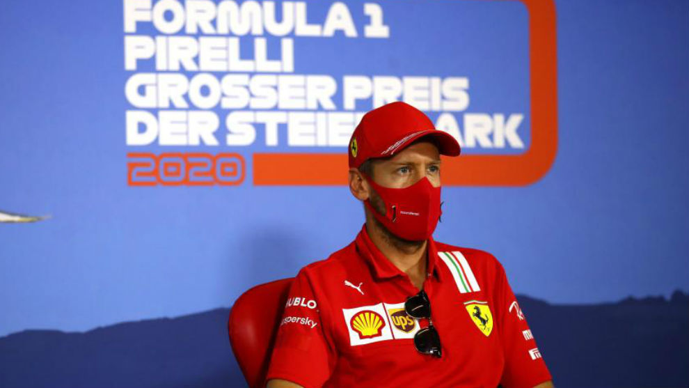 Sebastian Vettel, durante la rueda de prensa del GP de Estiria.