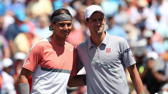 Rafa Nadal y Novak Djokovic, antes de un enfrentamiento.