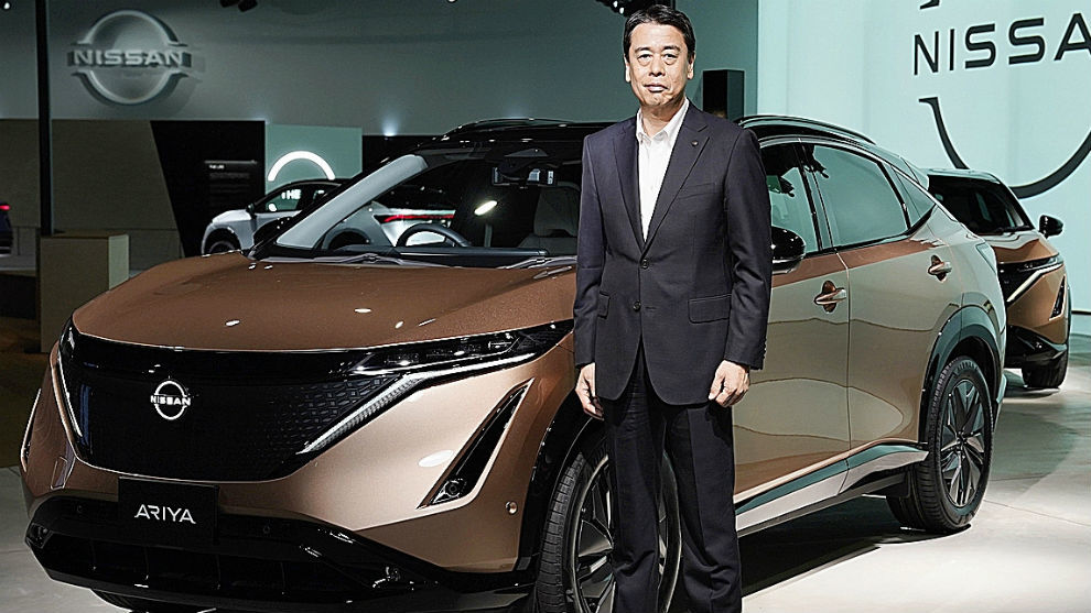 El CEO de Nissan, Makoto Uchida, durante la presentación mundial del nuevo Ariya.