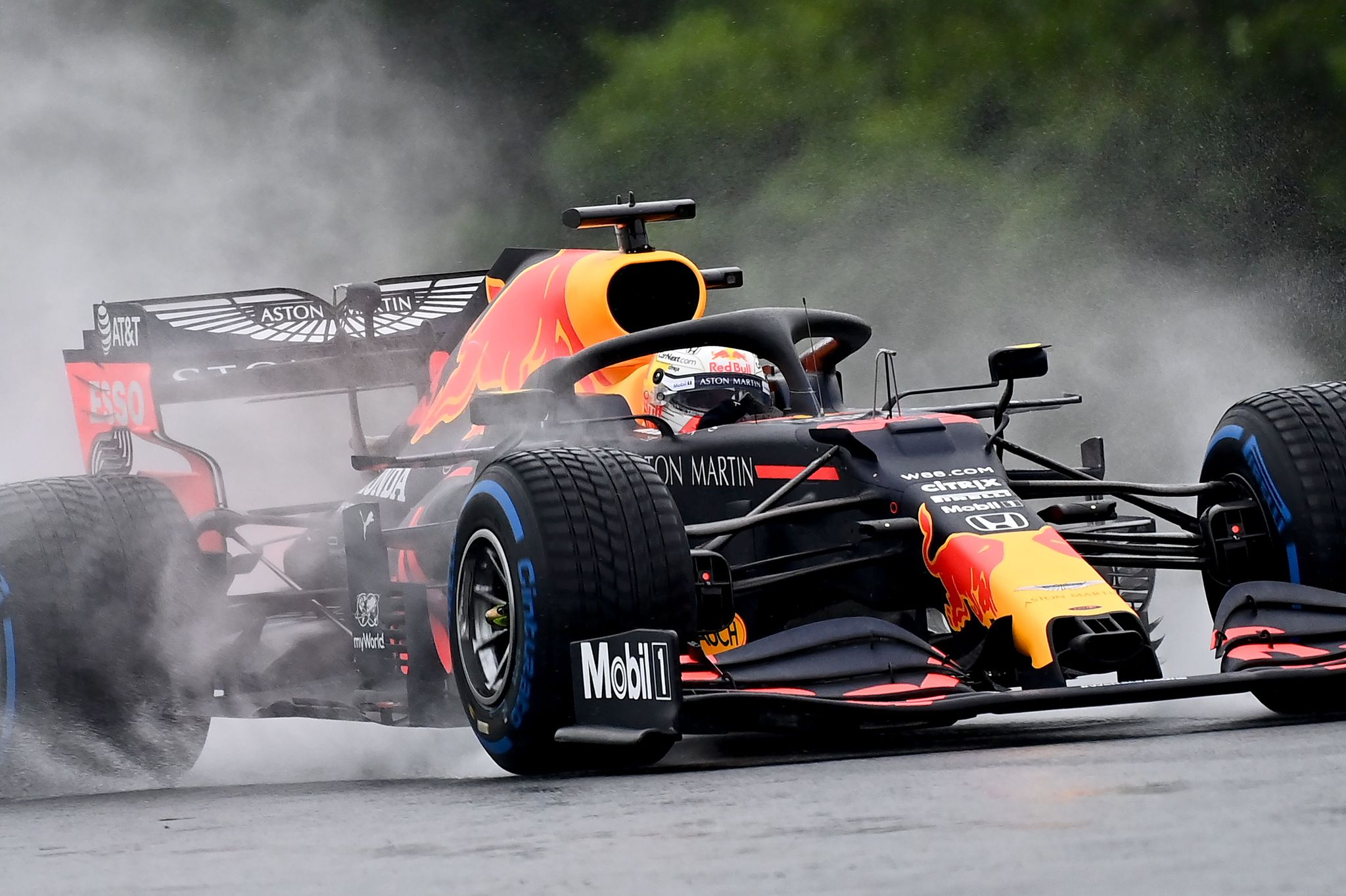 Red Bulls Dutch driver Max lt;HIT gt;Verstappen lt;/HIT gt; steers his car during the second practice session for the Formula One Hungarian Grand Prix at the Hungaroring circuit in Mogyorod near Budapest, Hungary, on July 17, 2020. (Photo by Joe Klamar / various sources / AFP)
