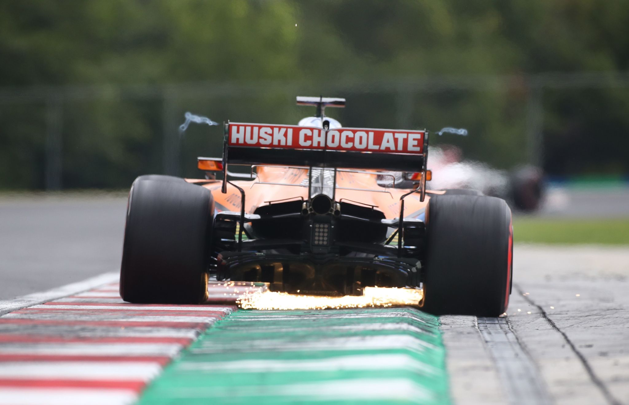 McLarens Spanish driver Carlos lt;HIT gt;Sainz lt;/HIT gt; Jr steers his car during the qualifying session for the Formula One Hungarian Grand Prix at the Hungaroring circuit in Mogyorod near Budapest, Hungary, on July 18, 2020. (Photo by Mark Thompson / POOL / AFP)
