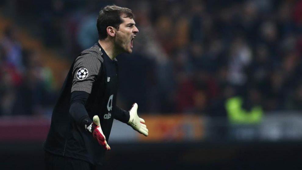 Casillas, en un partido de Champions contra el Galatasaray.