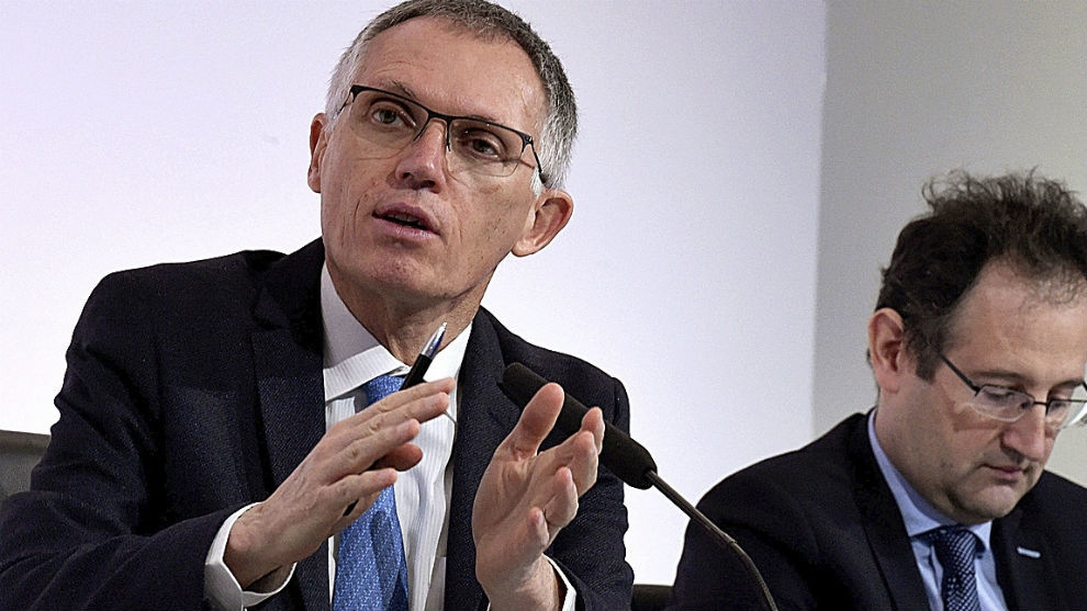 Carlos Tavares, CEO de PSA, y Philippe de Rovira, responsable de Finanzas.