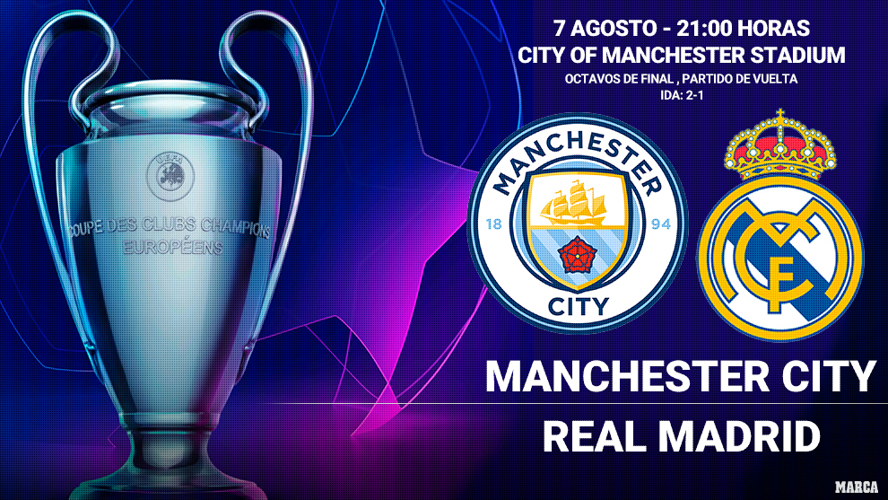 Champions League: Manchester City - Real Madrid: hora, canal y dónde