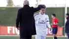 Odegaard es sustituido por Zidane en un partido con el Castilla