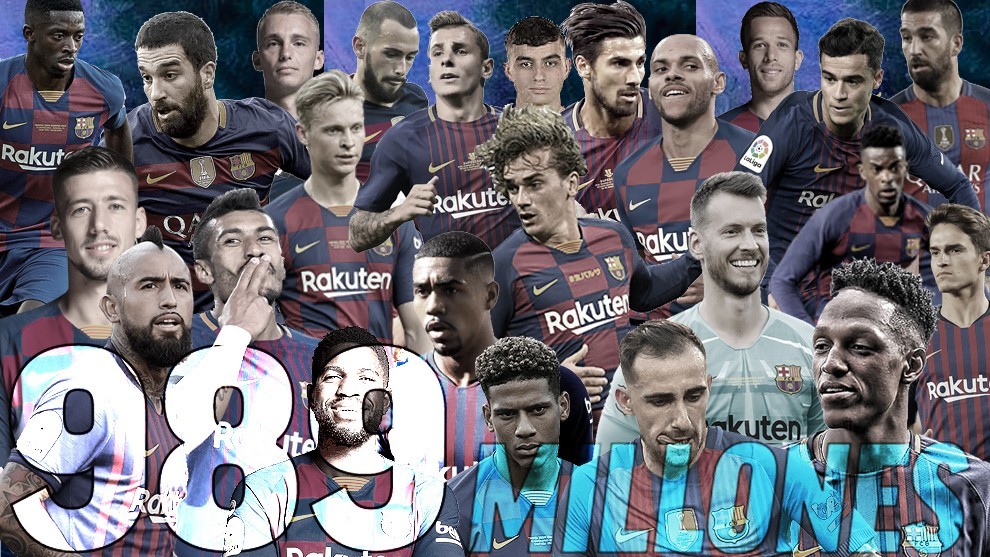 The 989m euros spent by Barcelona in pursuit of a Champions League that never came