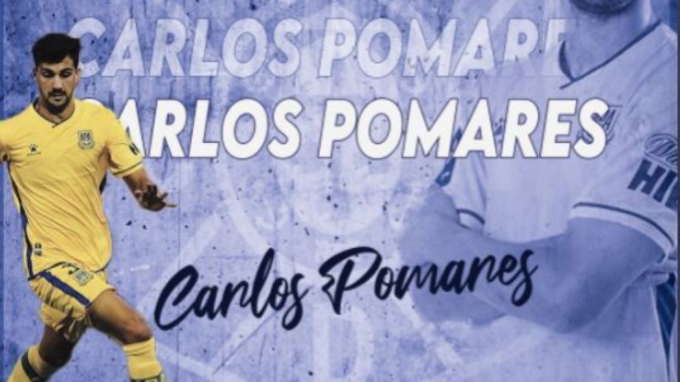 Bienvenida del club hacia su nuevo jugador, Carlos Pomares