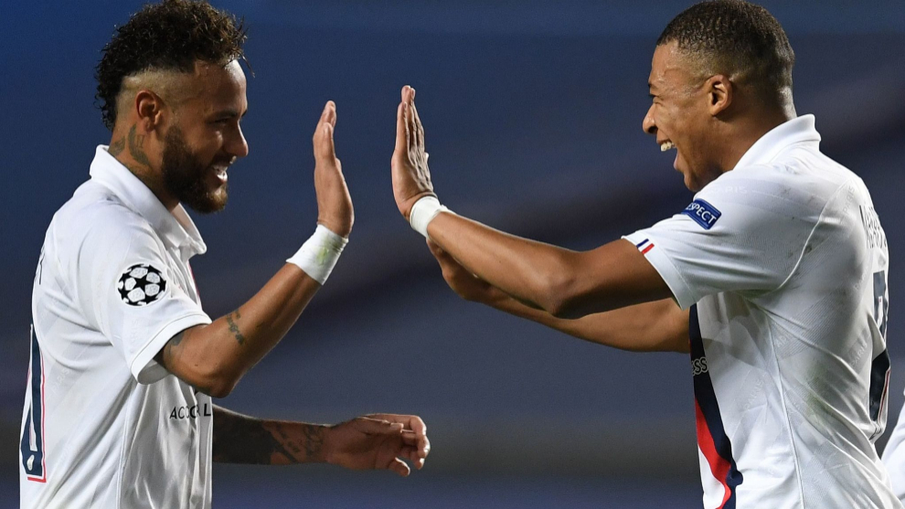 Neymar y Mbapp, durante un partido con el PSG