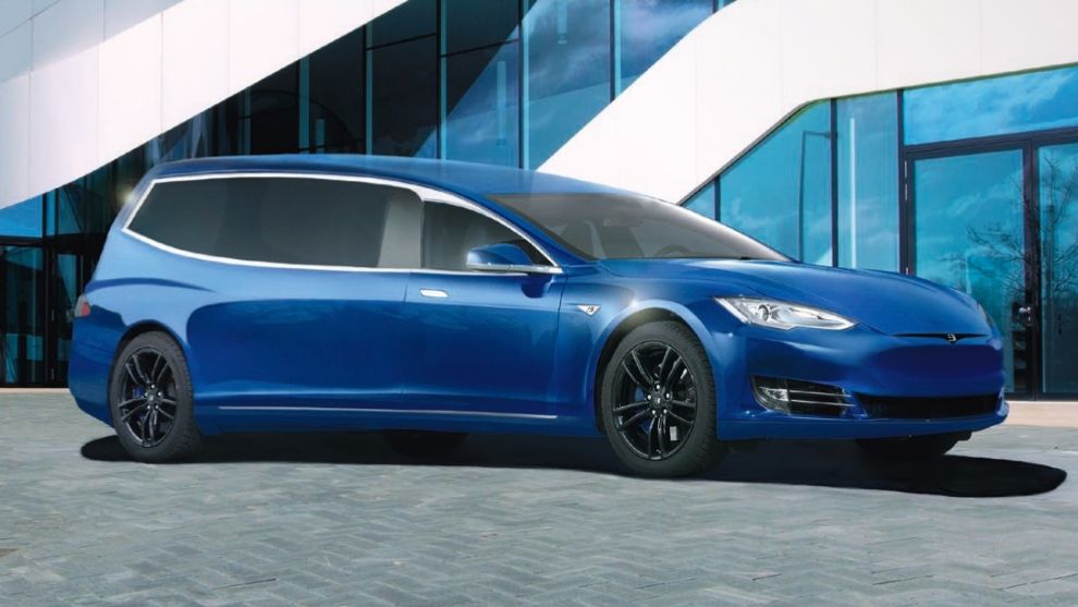 Lo que faltaba por ver de Tesla: ahora, un Model S en versin coche fnebre