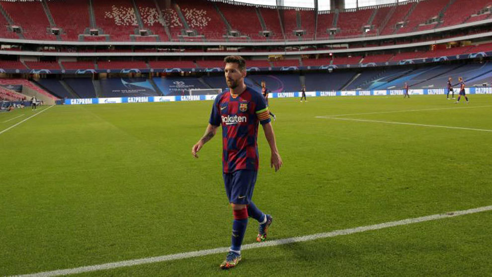 Leo Messi, en el estadio de Da Luz.
