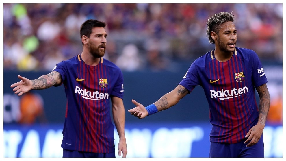 Messi y Neymar, con el Barcelona.