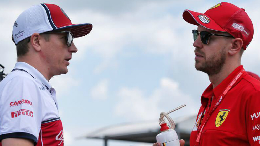 Raikkonen habla con Vettel.